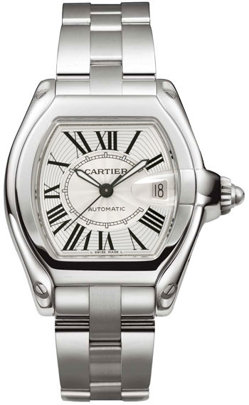 Cartier Roadster Stainless Steel Mens Automatic Wristwatch-W62025V3