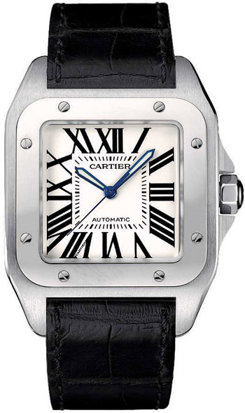 Cartier Santos 100 Fashionable Mens Automatic Wristwatch-W20073X8