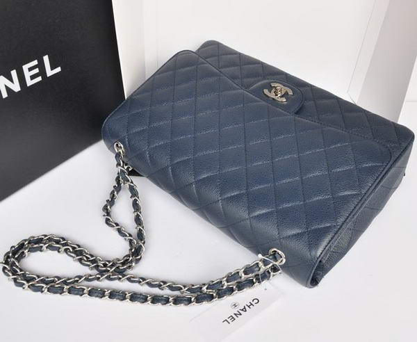 Chanel Original Caviar Leather Jumbo Flap Bag A47600 Blue