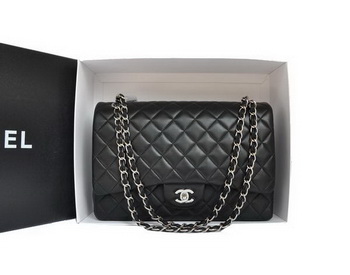 Chanel Original Leather Jumbo Flap Bag A47600 Black