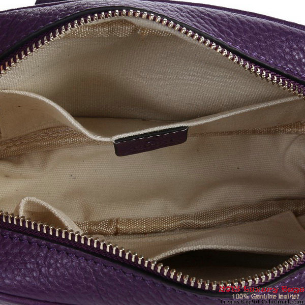 Gucci 308364 Soho Purple Leather Disco Bag