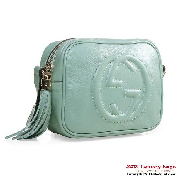 Gucci 308364 Soho Light Blue Leather Disco Bag