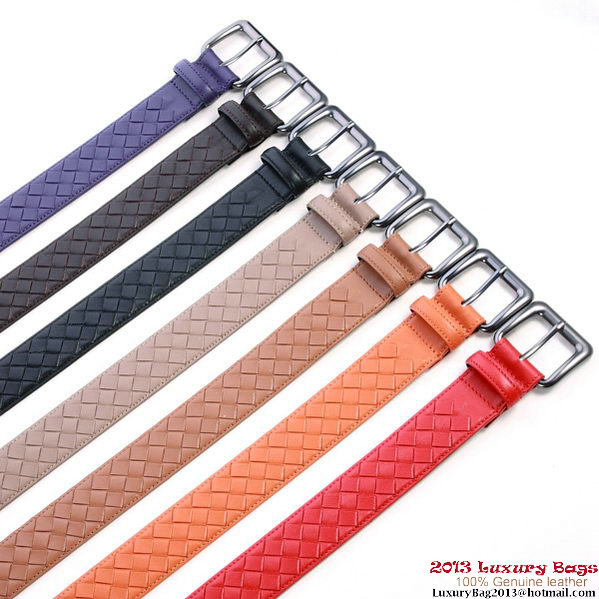 Bottega Veneta Intrecciato Nappa Belt Brown