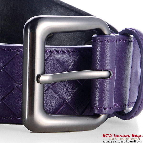 Bottega Veneta Intrecciato Nappa Belt Purple