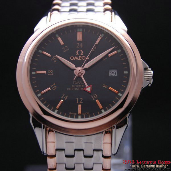 OMEGA DE VILLE Automatic Chronometer Red Gold on Steel Strap OM77215