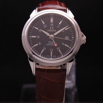 OMEGA DE VILLE Automatic Chronometer Steel on Brown Leather Strap OM77203