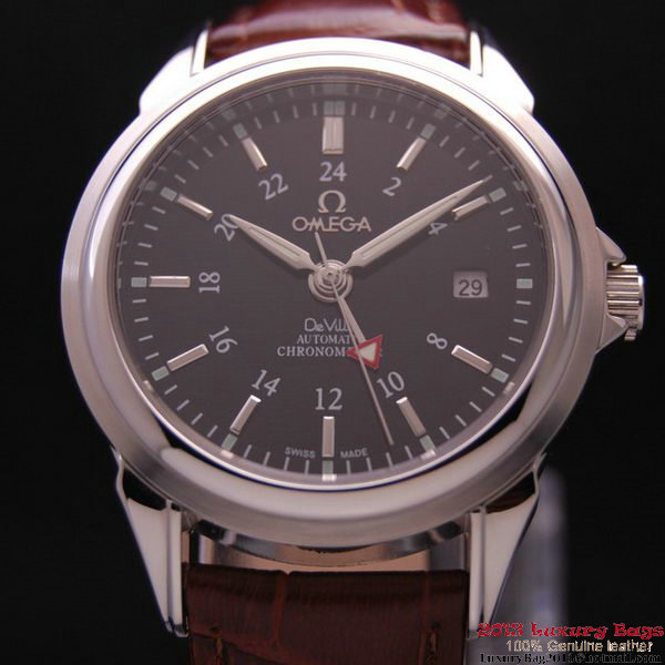 OMEGA DE VILLE Automatic Chronometer Steel on Brown Leather Strap OM77203