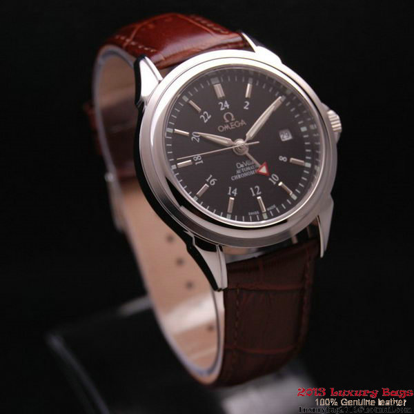 OMEGA DE VILLE Automatic Chronometer Steel on Brown Leather Strap OM77203