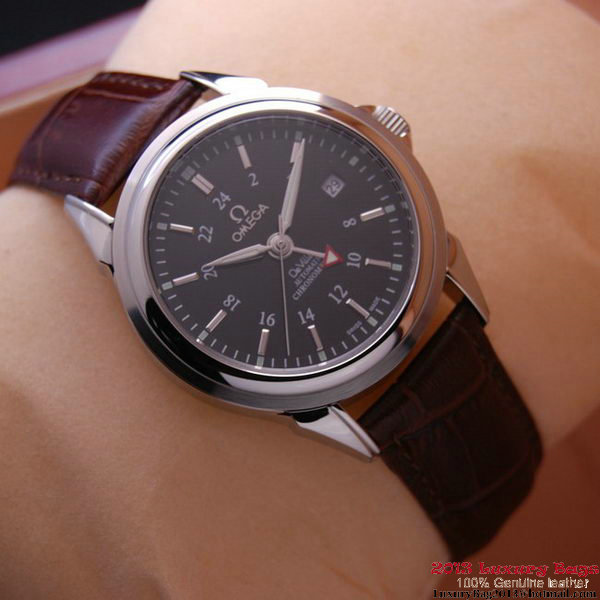 OMEGA DE VILLE Automatic Chronometer Steel on Brown Leather Strap OM77203