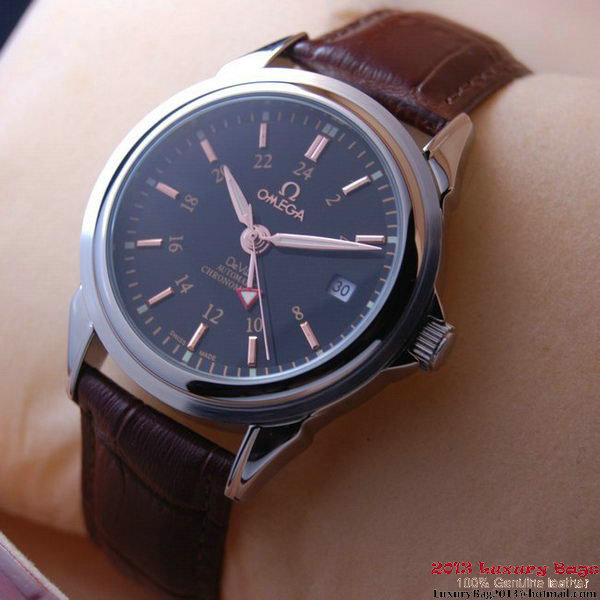 OMEGA DE VILLE Automatic Chronometer Steel on Brown Leather Strap OM77218