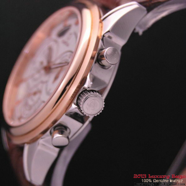 OMEGA DE VILLE CO-AXIAL CHRONOSCOPE Red Gold on Brown Leather Strap OM77418