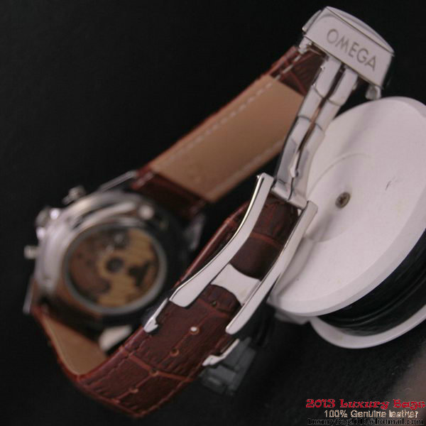 OMEGA DE VILLE CO-AXIAL CHRONOSCOPE Red Gold on Brown Leather Strap OM77420