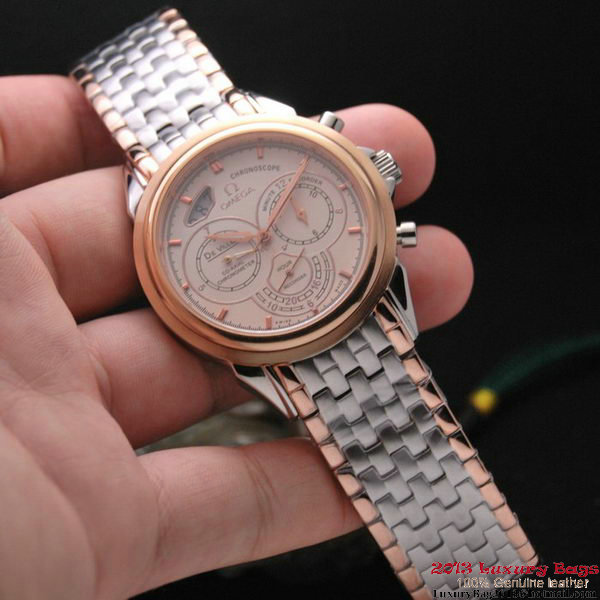 OMEGA DE VILLE CO-AXIAL CHRONOSCOPE Red Gold on Steel Strap OM77429