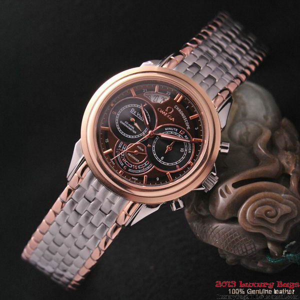 OMEGA DE VILLE CO-AXIAL CHRONOSCOPE Red Gold on Steel Strap OM77430