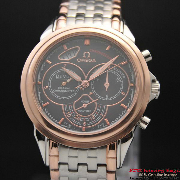 OMEGA DE VILLE CO-AXIAL CHRONOSCOPE Red Gold on Steel Strap OM77431