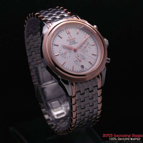 OMEGA DE VILLE CO-AXIAL Chronometer Red Gold on Steel Strap OM77517