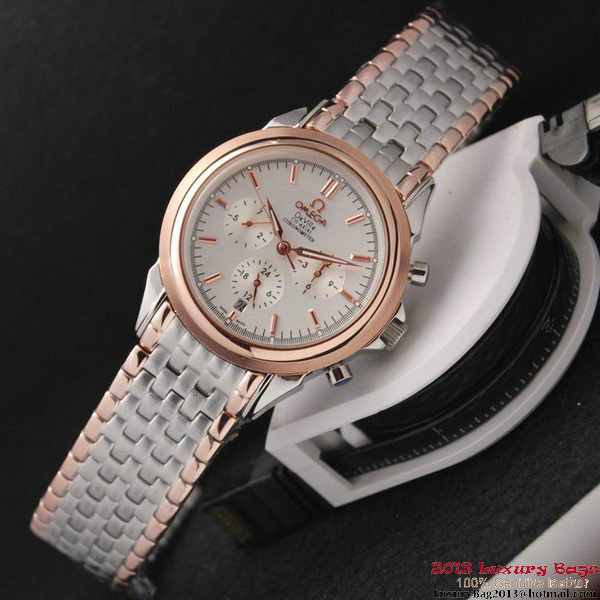 OMEGA DE VILLE CO-AXIAL Chronometer Red Gold on Steel Strap OM77517