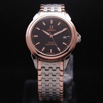 OMEGA DE VILLE Chronometer Red Gold on Steel Strap OM77318