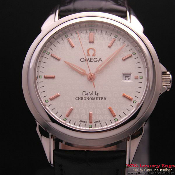 OMEGA DE VILLE Chronometer Steel on Black Strap OM77302