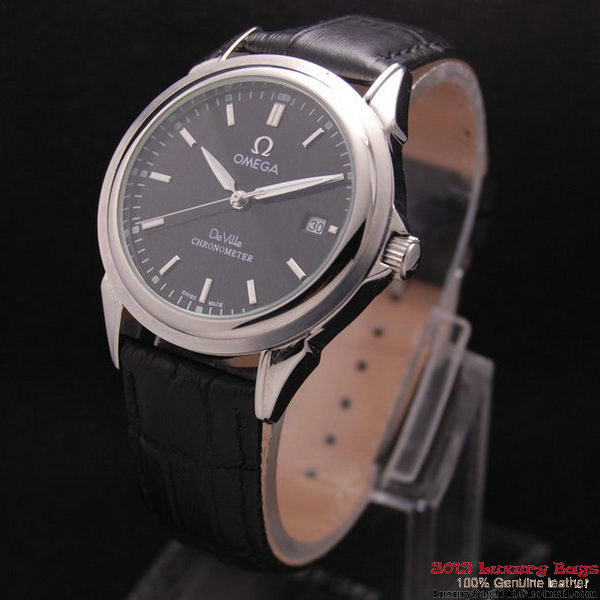 OMEGA DE VILLE Chronometer Steel on Black Strap OM77308