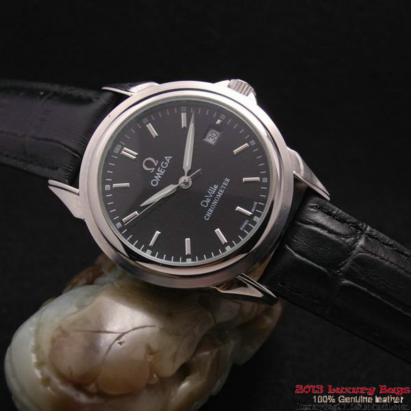 OMEGA DE VILLE Chronometer Steel on Black Strap OM77308