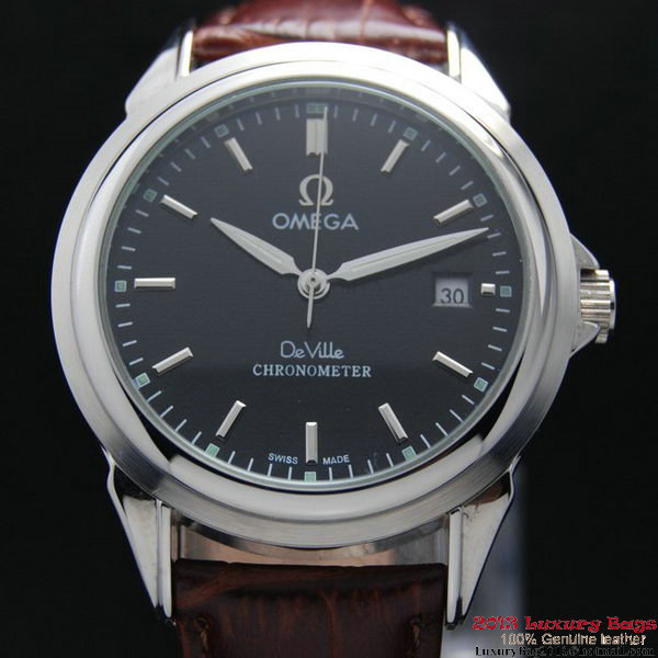 OMEGA DE VILLE Chronometer Steel on Brown Strap OM77307