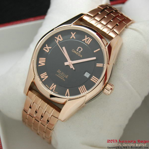 OMEGA DE VILLE Co-AXIAL CHRONOMETER Red Gold on Red Gold Strap OM77028