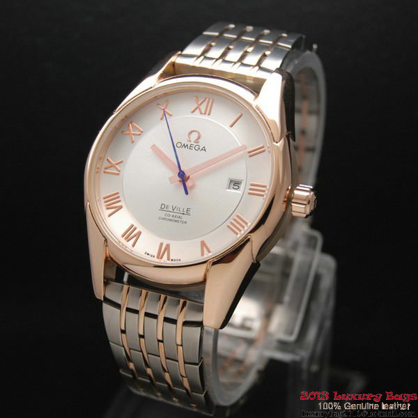 OMEGA DE VILLE Co-AXIAL CHRONOMETER Red Gold on Steel Strap OM77018