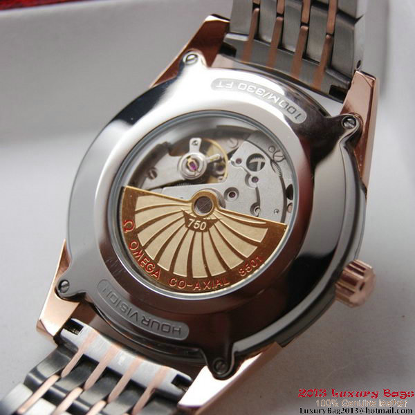 OMEGA DE VILLE Co-AXIAL CHRONOMETER Red Gold on Steel Strap OM77020