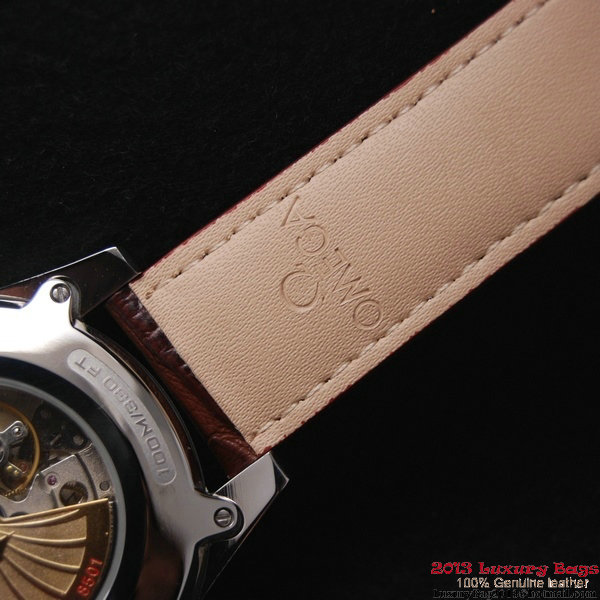 OMEGA DE VILLE Co-AXIAL CHRONOMETER Steel on Brown Leather Strap OM77001