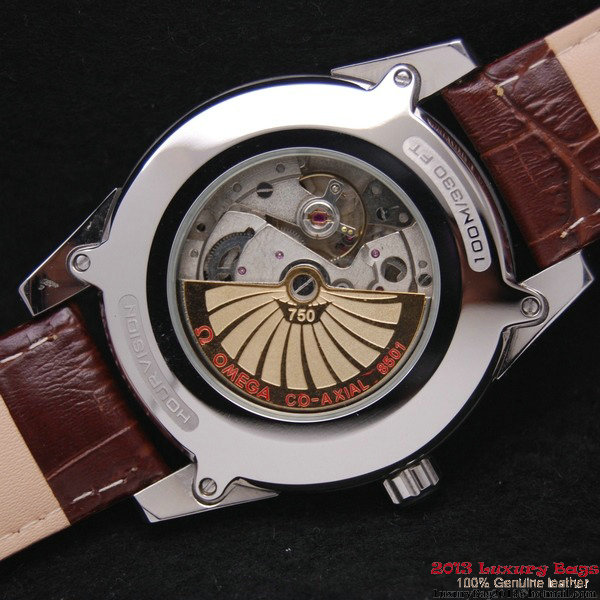 OMEGA DE VILLE Co-AXIAL CHRONOMETER Steel on Brown Leather Strap OM77003