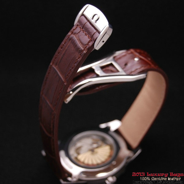 OMEGA DE VILLE Co-AXIAL CHRONOMETER Steel on Brown Leather Strap OM77003