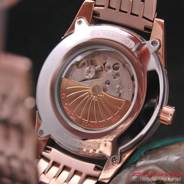 OMEGA DE VILLE HOUR VISION ANNUAL CALENDAR Red Gold on Red Gold Strap OM77129