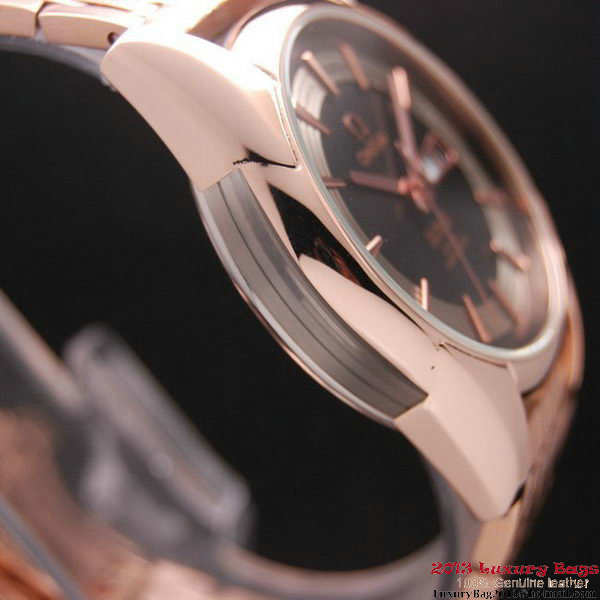 OMEGA DE VILLE HOUR VISION ANNUAL CALENDAR Red Gold on Red Gold Strap OM77130