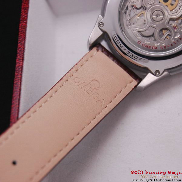 OMEGA DE VILLE Tourbillon Watches Steel on Brown Leather Strap Om7005