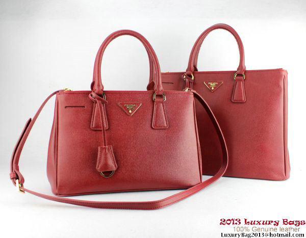 2013 Prada Saffiano Tote Bag 1801 Bordeaux