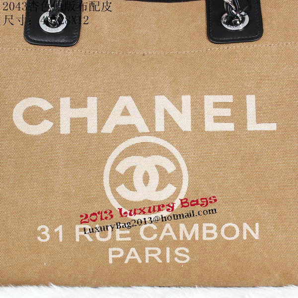 Chanel Medium Canvas Shopping Bag A2043 Apricot