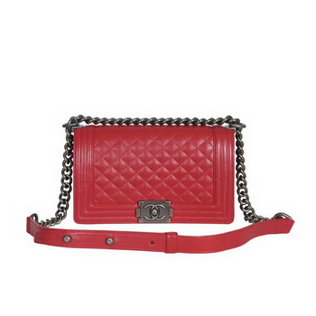 Boy Chanel Flap Shoulder Bag Classic Cannage Patterns A30172 Red