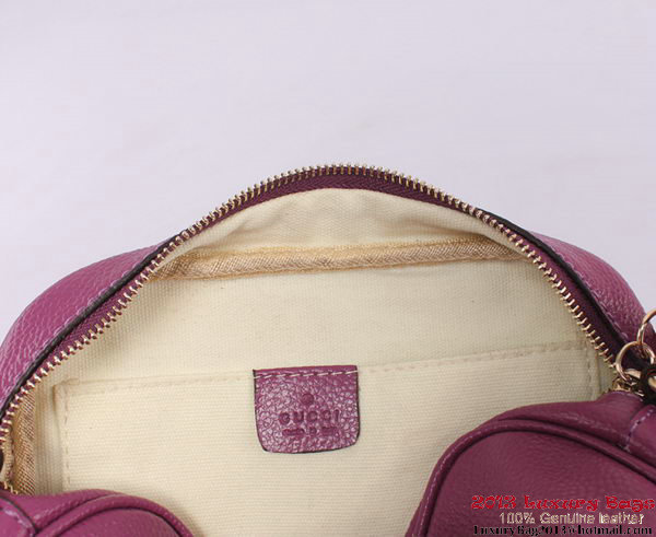 Gucci Soho Calfskin Leather Disco Bag 308364 Purple