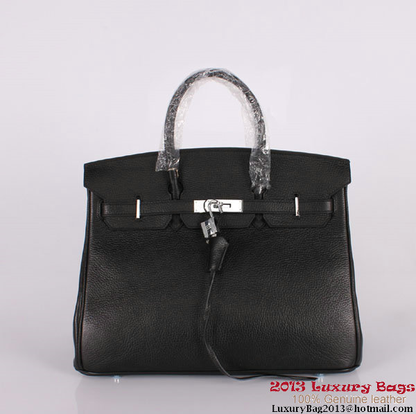 Hermes Birkin 35CM Tote Bag Clemence Leather H-35 Black