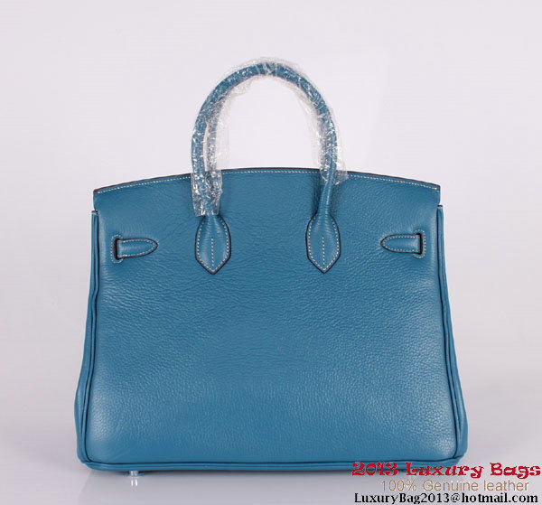 Hermes Birkin 35CM Tote Bag Clemence Leather H-35 Blue