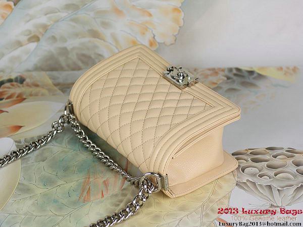 2013 Boy Chanel Flap Shoulder Bag Classic Cannage Patterns A67025 Apricot