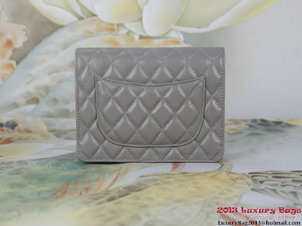 Chanel A33814 Original Cannage Leather mini Flap Bag Grey