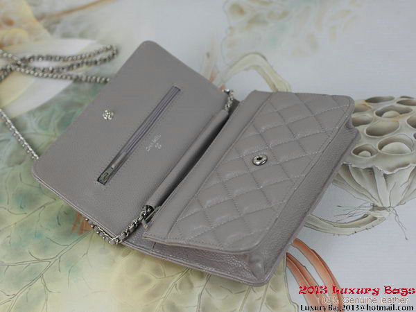 Chanel A33814 Original Cannage Leather mini Flap Bag Grey