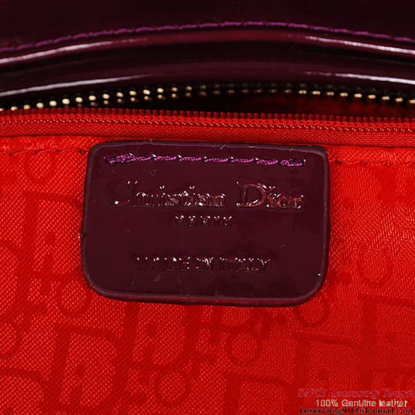 Lady Dior Bag mini Bag Patent Leather D9601 Purple