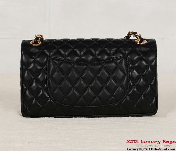 Chanel 2.55 Series Bag Black Sheepskin Leather 1112 Gold