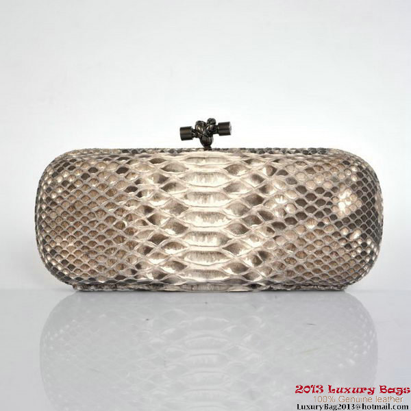 Bottega Veneta 8651L Python Leather Knot Clutches