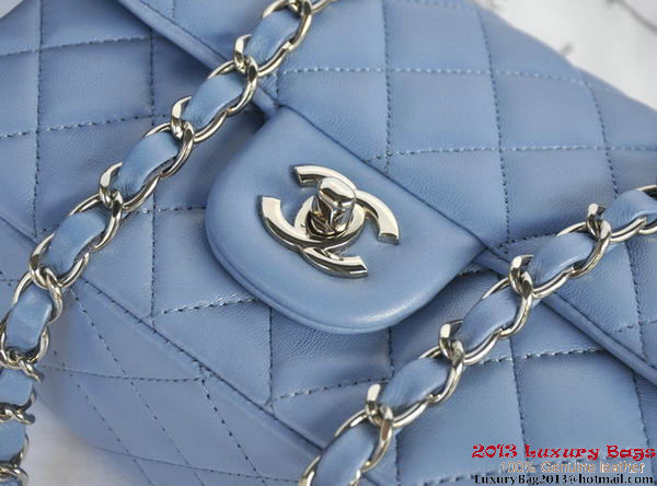 Chanel Classic Flap Bags Lavender Original Sheepskin Leather A1116 Silver