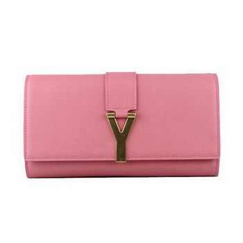 YSL Chyc Travel Case in Pink Claf Leather