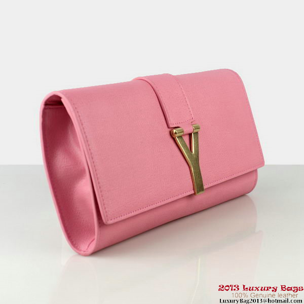 YSL Chyc Travel Case in Pink Claf Leather